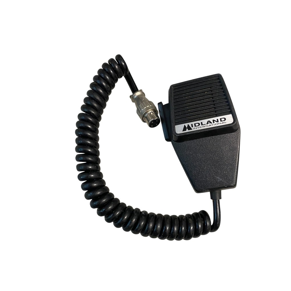 Midland International CB Radio Microphone Handheld 4-Pin Connector Coiled Cord